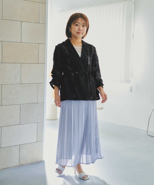 COHINA（コヒナ）の「シアージャカードセミダブルジャケット 【低身長・小柄女性】（テーラードジャケット・レディース・ホワイト/ブラック・ONE SIZE）」の10枚目の写真