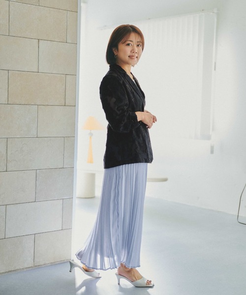 COHINA（コヒナ）の「シアージャカードセミダブルジャケット 【低身長・小柄女性】（テーラードジャケット・レディース・ホワイト/ブラック・ONE SIZE）」の11枚目の写真