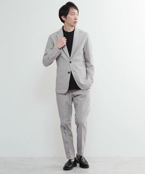 MEN'S MELROSE(メンズメルローズ)の「プリントテックサッカーイージージャケット(セットアップ可)(テーラードジャケット・メンズ・ライトグレー/ベージュ/ネイビー・3/5)」の20枚目の写真