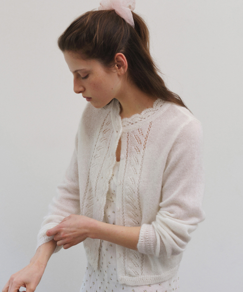 PETAL MOHAIR KNIT CARDIGAN (3COLOR)（カーディガン/ボレロ）｜FOLNUA