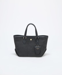 【Breath TOPKAPI】サングラスホルダー付き レザーコンビ カゴトートバッグ M