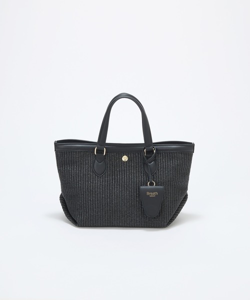 Breath TOPKAPI(ブレストプカピ)の「【Breath TOPKAPI】サングラスホルダー付き レザーコンビ カゴトートバッグ M(トートバッグ・レディース・ブラック/ホワイト/ベージュ・FREE)」の3枚目の写真
