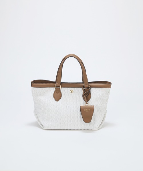 Breath TOPKAPI(ブレストプカピ)の「【Breath TOPKAPI】サングラスホルダー付き レザーコンビ カゴトートバッグ M(トートバッグ・レディース・ブラック/ホワイト/ベージュ・FREE)」の6枚目の写真