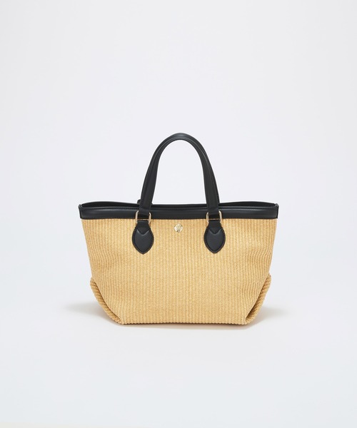 Breath TOPKAPI(ブレストプカピ)の「【Breath TOPKAPI】サングラスホルダー付き レザーコンビ カゴトートバッグ M(トートバッグ・レディース・ブラック/ホワイト/ベージュ・FREE)」の8枚目の写真