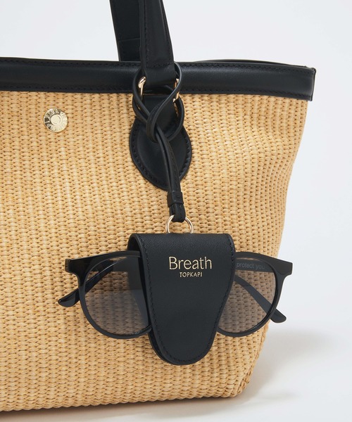 Breath TOPKAPI(ブレストプカピ)の「【Breath TOPKAPI】サングラスホルダー付き レザーコンビ カゴトートバッグ M(トートバッグ・レディース・ブラック/ホワイト/ベージュ・FREE)」の14枚目の写真