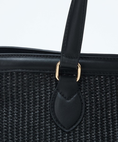 Breath TOPKAPI(ブレストプカピ)の「【Breath TOPKAPI】サングラスホルダー付き レザーコンビ カゴトートバッグ M(トートバッグ・レディース・ブラック/ホワイト/ベージュ・FREE)」の20枚目の写真