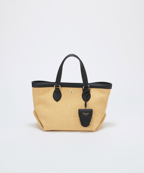 Breath TOPKAPI(ブレストプカピ)の「【Breath TOPKAPI】サングラスホルダー付き レザーコンビ カゴトートバッグ M(トートバッグ・レディース・ブラック/ホワイト/ベージュ・FREE)」の22枚目の写真