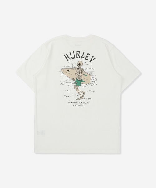 Hurley （ハーレー）の「【Hurley:ハーレー】スカルバックプリントTシャツ　吸水速乾　SKULL SURFER SS TEE（Tシャツ/カットソー・メンズ・ブルーグレー/ブラック/ホワイト/ライトブルー・LARGE/X-LARGE/SMALL/MEDIUM）」の2枚目の写真