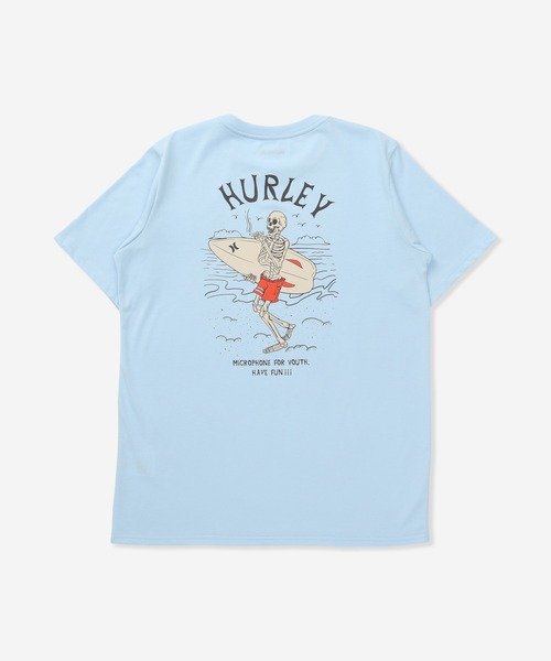 Hurley （ハーレー）の「【Hurley:ハーレー】スカルバックプリントTシャツ　吸水速乾　SKULL SURFER SS TEE（Tシャツ/カットソー・メンズ・ブルーグレー/ブラック/ホワイト/ライトブルー・LARGE/X-LARGE/SMALL/MEDIUM）」の4枚目の写真