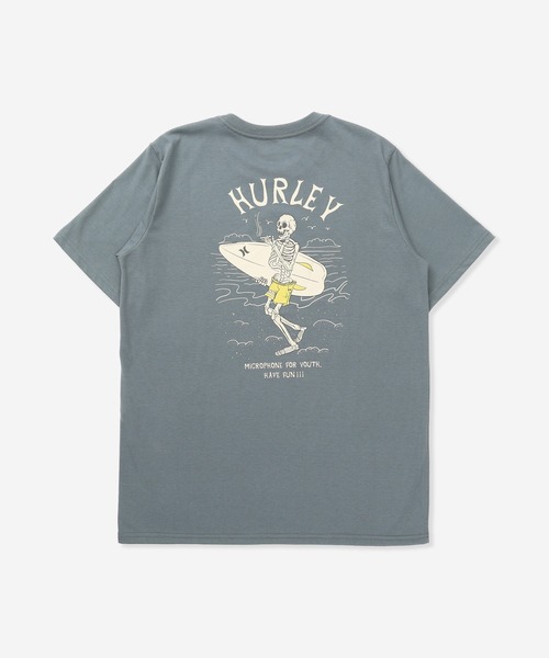 Hurley （ハーレー）の「【Hurley:ハーレー】スカルバックプリントTシャツ　吸水速乾　SKULL SURFER SS TEE（Tシャツ/カットソー・メンズ・ブルーグレー/ブラック/ホワイト/ライトブルー・LARGE/X-LARGE/SMALL/MEDIUM）」の3枚目の写真