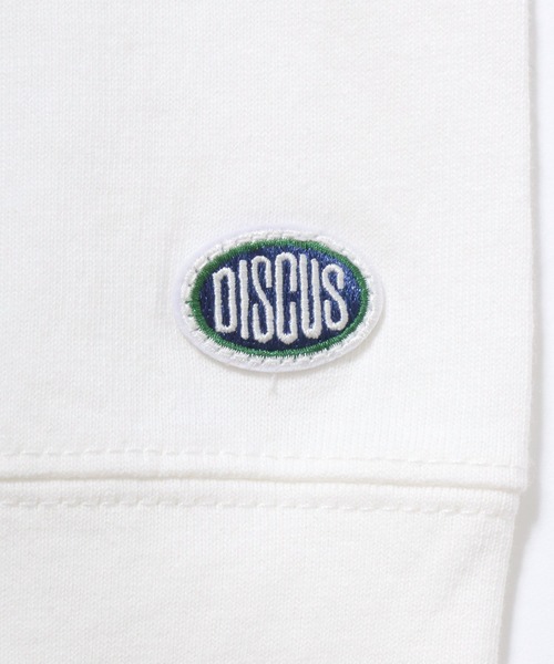 DISCUS(ディスカス)の「2026SS DISCUS/ディスカス カレッジロゴ ワンポイントロゴ刺繍 オーバーサイズ 半袖スウェットTシャツ(Tシャツ/カットソー・レディース・ラベンダー/イエロー/スミクロ/ブルー/ダークブラウン/ホワイト・L/M)」の7枚目の写真