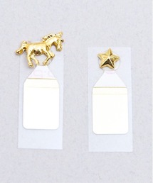 gargle（ガーグル）の「gargle ガーグル：HARU:ME シリーズ　ハルミー19　シールピアス　ユニコーン　馬　星　イヤリング(貼るピアス)（イヤリング）」