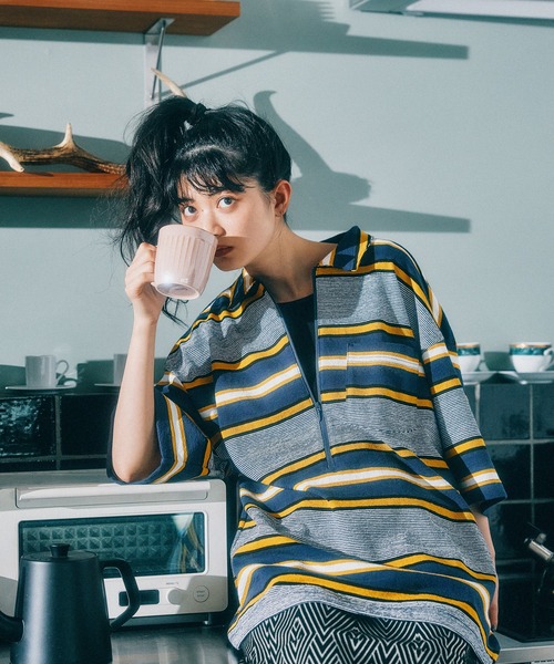 セール】[MODE NORM CORE] ハーフジップポケプルオーバー（Tシャツ