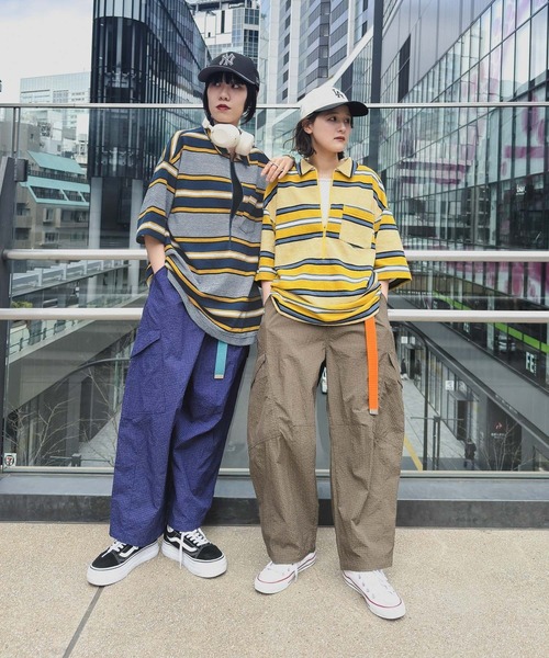 niko and...（ニコアンド）の「[MODE NORM CORE] ハーフジップポケプルオーバー（Tシャツ/カットソー・レディース・ネイビー/スモーク/イエロー・LARGE/MEDIUM）」の15枚目の写真