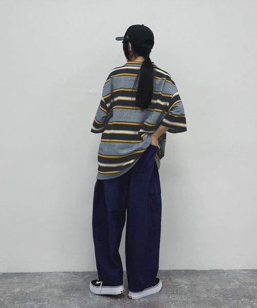 niko and...（ニコアンド）の「[MODE NORM CORE] ハーフジップポケプルオーバー（Tシャツ/カットソー・レディース・ネイビー/スモーク/イエロー・LARGE/MEDIUM）」の8枚目の写真