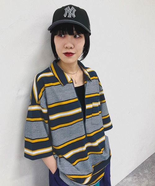 niko and...（ニコアンド）の「[MODE NORM CORE] ハーフジップポケプルオーバー（Tシャツ/カットソー・レディース・ネイビー/スモーク/イエロー・LARGE/MEDIUM）」の10枚目の写真