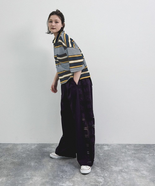 niko and...（ニコアンド）の「[MODE NORM CORE] ハーフジップポケプルオーバー（Tシャツ/カットソー・レディース・ネイビー/スモーク/イエロー・LARGE/MEDIUM）」の12枚目の写真