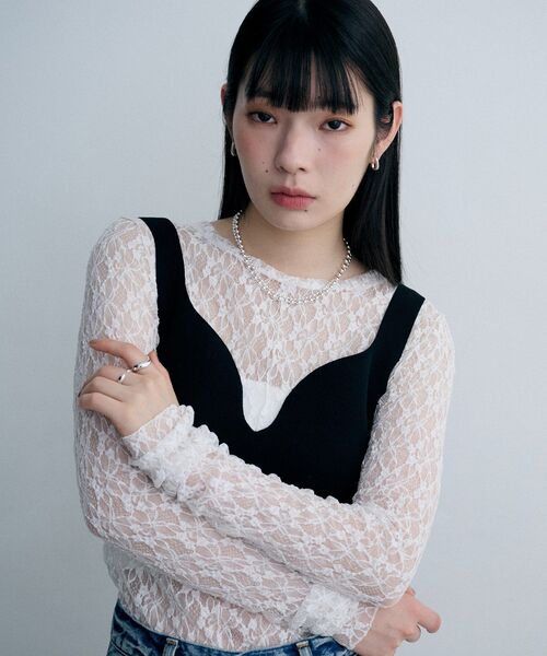 COCOSHNIK ONKITSCH（ココシュニックオンキッチュ）の「シルバー ハギーフープ トラックピアス（ピアス（両耳用）・レディース・シルバー・00）」の7枚目の写真