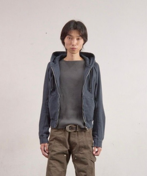 NVRFRGT(ネヴァーフォーゲット)の「Paneled Zip Up Hoodie(パーカー・メンズ・ライトベージュ/ブラック・1/3/2)」の5枚目の写真