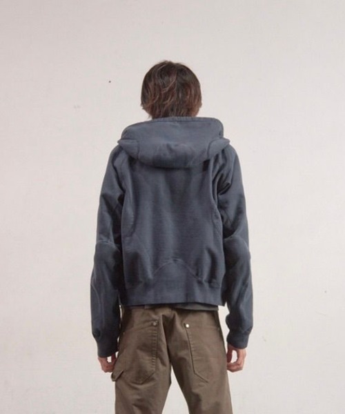 NVRFRGT(ネヴァーフォーゲット)の「Paneled Zip Up Hoodie(パーカー・メンズ・ライトベージュ/ブラック・1/3/2)」の7枚目の写真