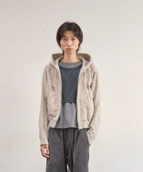 NVRFRGT(ネヴァーフォーゲット)の「Paneled Zip Up Hoodie(パーカー・メンズ・ライトベージュ/ブラック・1/3/2)」の10枚目の写真