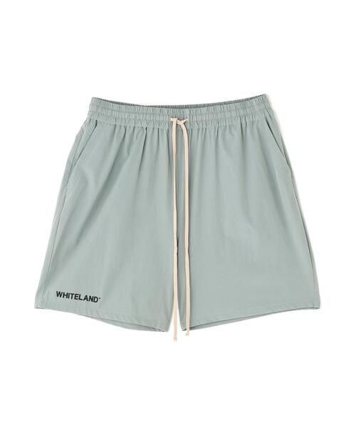 WHITELAND(ホワイトランド)の「【WEB&DEPOT限定】WHITELAND/ホワイトランド/LOGO P-TECK SHORTS(その他パンツ・メンズ・グレー/ブラック・M/S/L)」の2枚目の写真