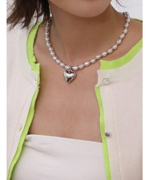 Edit Sheen | メタルハートパールネックレス(ネックレス)