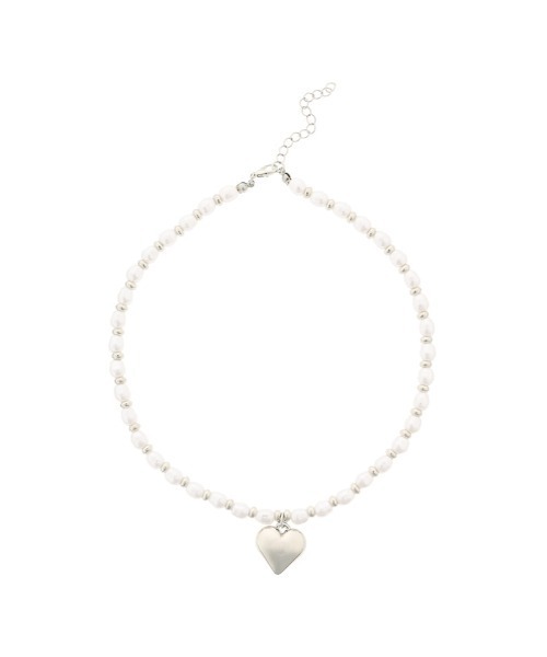 Edit Sheen（エディットシーン）の「メタルハートパールネックレス（ネックレス・レディース・ホワイト・FREE）」の5枚目の写真