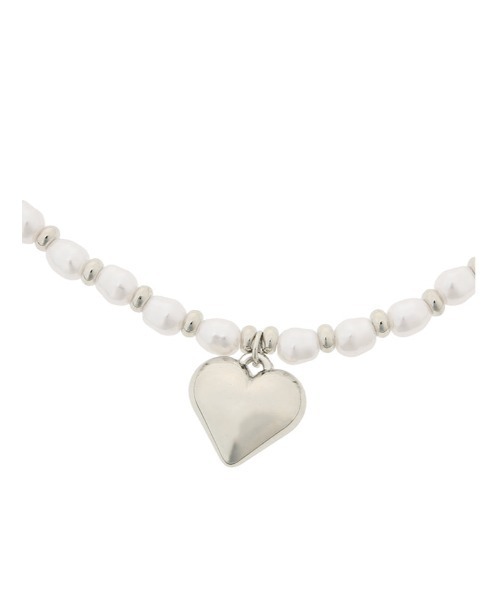 Edit Sheen（エディットシーン）の「メタルハートパールネックレス（ネックレス・レディース・ホワイト・FREE）」の4枚目の写真