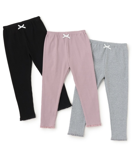 Lycee mine(リセマイン)の「裾レースフリル9分丈レギンス【子供服】【キッズ】【女の子】(レギンス/スパッツ・キッズ・トップグレー/ブラック/パープル系その他・140cm/130cm/110cm/150cm/90cm/100cm/120cm)」の11枚目の写真