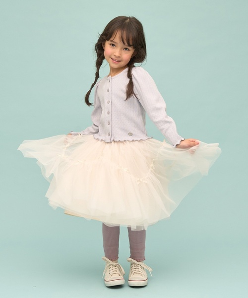 Lycee mine(リセマイン)の「裾レースフリル9分丈レギンス【子供服】【キッズ】【女の子】(レギンス/スパッツ・キッズ・トップグレー/ブラック/パープル系その他・140cm/130cm/110cm/150cm/90cm/100cm/120cm)」の13枚目の写真