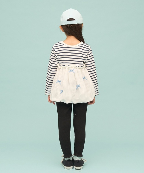 Lycee mine(リセマイン)の「裾レースフリル9分丈レギンス【子供服】【キッズ】【女の子】(レギンス/スパッツ・キッズ・トップグレー/ブラック/パープル系その他・140cm/130cm/110cm/150cm/90cm/100cm/120cm)」の15枚目の写真