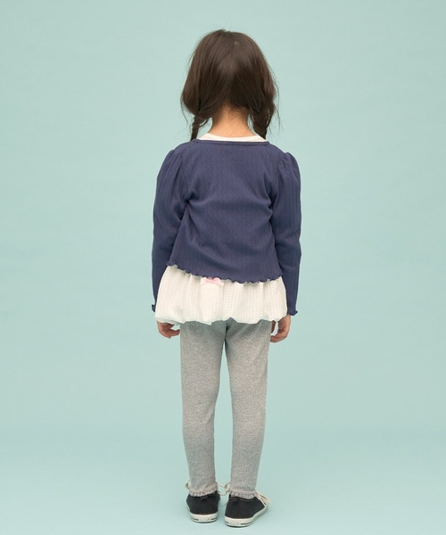 Lycee mine(リセマイン)の「裾レースフリル9分丈レギンス【子供服】【キッズ】【女の子】(レギンス/スパッツ・キッズ・トップグレー/ブラック/パープル系その他・140cm/130cm/110cm/150cm/90cm/100cm/120cm)」の18枚目の写真