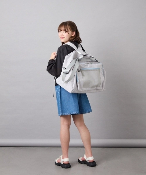 a.v.v(アーヴェヴェ)の「【大容量 50L /ボストン・ショルダー・リュックの3WAY】旅行用ボストンバック(ボストンバッグ・キッズ・グレー/ブラック・120)」の10枚目の写真