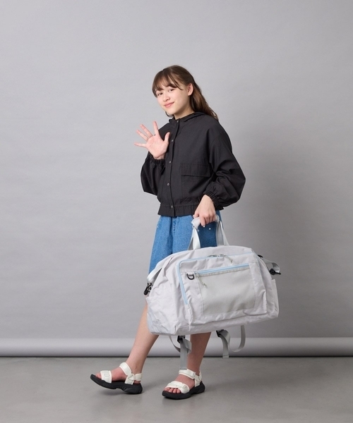 a.v.v(アーヴェヴェ)の「【大容量 50L /ボストン・ショルダー・リュックの3WAY】旅行用ボストンバック(ボストンバッグ・キッズ・グレー/ブラック・120)」の12枚目の写真