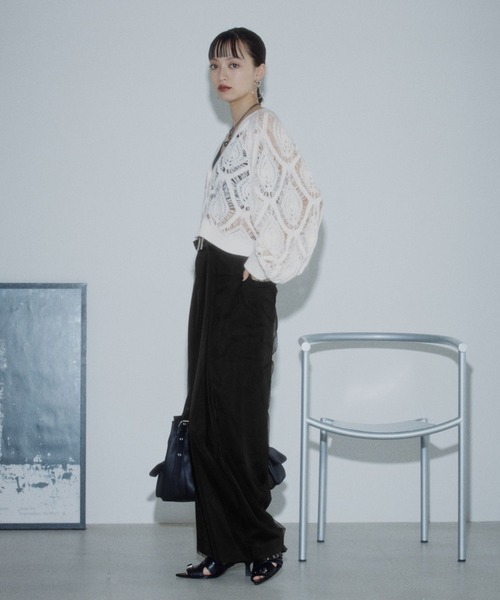 PAGEBOY(ページボーイ)の「チュールレイヤードパンツ【セットアップ対応】(その他パンツ・レディース・グレー/ブラック・FREE)」の5枚目の写真