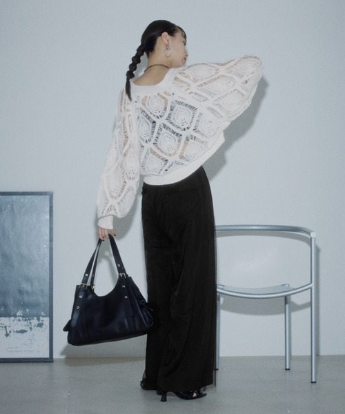 PAGEBOY(ページボーイ)の「チュールレイヤードパンツ【セットアップ対応】(その他パンツ・レディース・グレー/ブラック・FREE)」の6枚目の写真