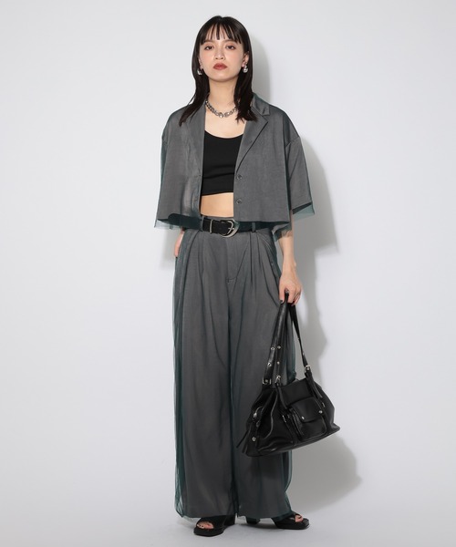 PAGEBOY(ページボーイ)の「チュールレイヤードパンツ【セットアップ対応】(その他パンツ・レディース・グレー/ブラック・FREE)」の22枚目の写真