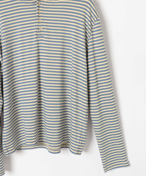 LAND MUSEUM（ランドミュージアム）の「LAND MUSEUM／ヘンリーネックフード（パーカー・メンズ・ベージュ/ブラック・FREE）」の5枚目の写真