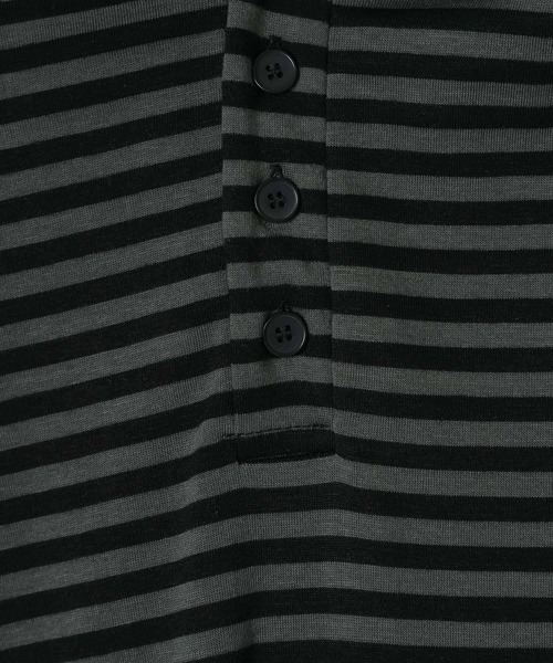 LAND MUSEUM（ランドミュージアム）の「LAND MUSEUM／ヘンリーネックフード（パーカー・メンズ・ベージュ/ブラック・FREE）」の9枚目の写真