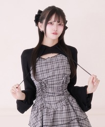 クロップドニットフーディー