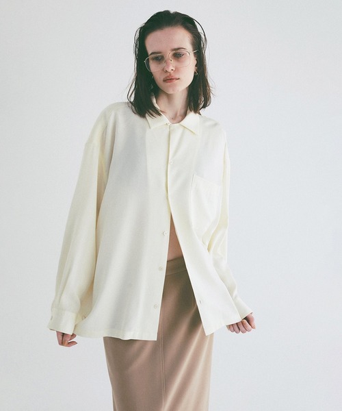 CLANE ブラウス OPEN COLLAR OVER SHIRTS（シャツ/ブラウス）｜CLANE（クラネ）の