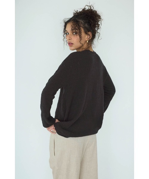 ALEXIA STAM(アリシアスタン)の「Shell Button Knit Top /シェルボタンニット(ニット/セーター・レディース・ブラック/アイボリー/ブラウン・FREE)」の17枚目の写真