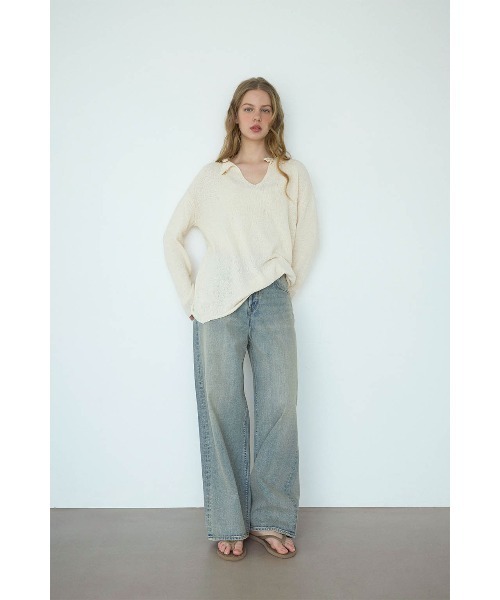 ALEXIA STAM(アリシアスタン)の「Shell Button Knit Top /シェルボタンニット(ニット/セーター・レディース・ブラック/アイボリー/ブラウン・FREE)」の19枚目の写真