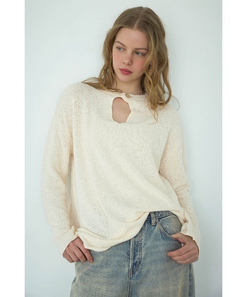 ALEXIA STAM(アリシアスタン)の「Shell Button Knit Top /シェルボタンニット(ニット/セーター・レディース・ブラック/アイボリー/ブラウン・FREE)」の22枚目の写真