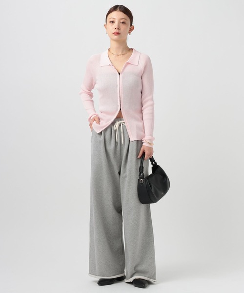 BAYFLOW（ベイフロー）の「[トレンドシルエット]カットオフスウェットタックパンツ（スウェットパンツ・レディース・オフホワイト・SMALL）」の2枚目の写真