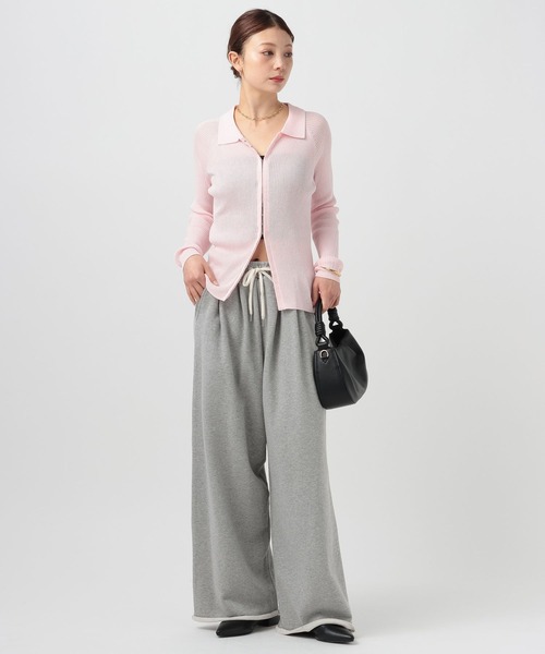 BAYFLOW（ベイフロー）の「[トレンドシルエット]カットオフスウェットタックパンツ（スウェットパンツ・レディース・オフホワイト・SMALL）」の3枚目の写真