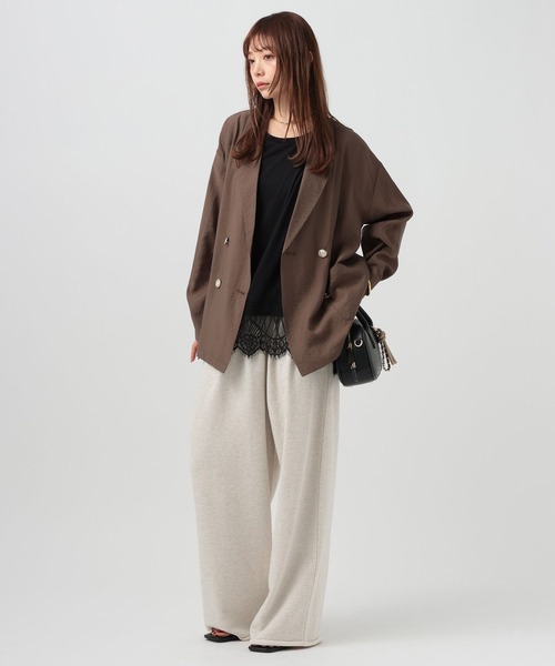 BAYFLOW（ベイフロー）の「[トレンドシルエット]カットオフスウェットタックパンツ（スウェットパンツ・レディース・オフホワイト・SMALL）」の11枚目の写真