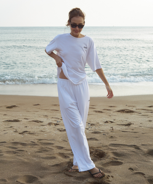 LAZYZ（レイジジ）の「エブリデイイージーティーシャツパンツセット（3色）（Tシャツ/カットソー・レディース・ネイビー/ブラック/ホワイト・FREE）」の5枚目の写真