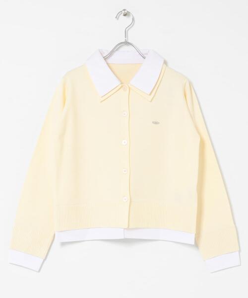 SENSE OF PLACE by URBAN RESEARCH（センスオブプレイスバイアーバンリサーチ）の「『洗濯可』プレートツキシャツドッキングニットカーディガン（カーディガン/ボレロ・レディース・アイボリー/グレー/ネイビー・ONE）」の9枚目の写真